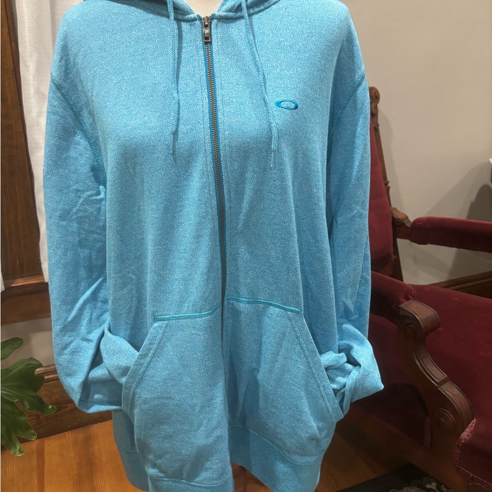 Oakley Blue Zip-Up Hoodie